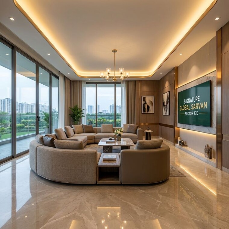 Living Room, emperium-titan 3 Bedroom 1906 Sq.Ft. Apartment In Sector 88a Gurgaon 10435344