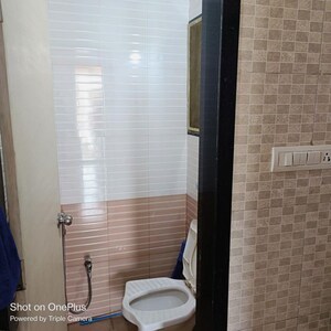 Bathroom in 1 BHK Apartment at Hyde Park CHS, Kharghar – for Rent