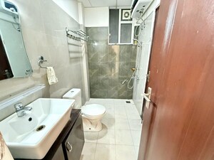 Bathroom in 3 BHK Apartment at Sushma Crescent, Dhakoli – for Rent