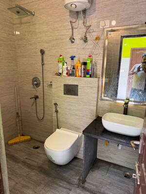 Bathroom in 3 BHK Apartment at Proview Officer City, Raj Nagar Extension – for Rent