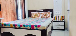 Bedroom in 2 BHK Apartment at Balaji Garden CHS, Kopar Khairane – for Rent