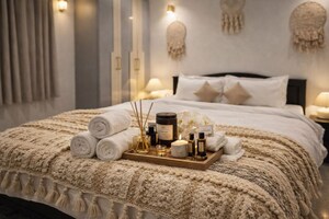 Bedroom in 4 BHK Builder Floor at Neb Sarai – for Rent