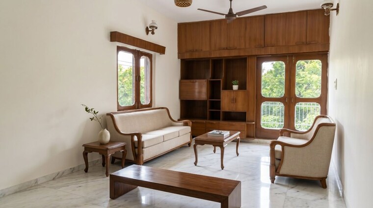Living Room, khirki extension 2 Bedroom 85 Sq.Yd. Builder Floor In Khirki Extension Delhi 10436287