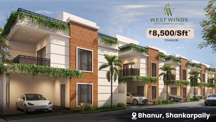 Exterior View, creative-west-winds 3 Bedroom 170 Sq.Yd. Villa In Bhanur Hyderabad 10436577