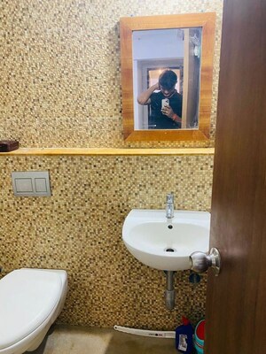 Bathroom in 2 BHK Apartment at Lodha Downtown, Dombivli East – for Rent