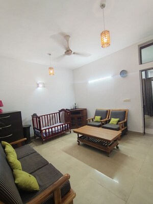 Living Room in 2.5 BHK Builder Floor at Malviya Nagar – for Rent