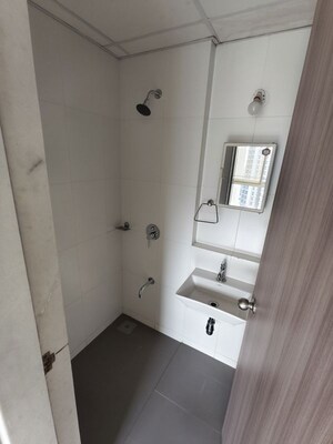 Bathroom in 3 BHK Apartment at Godrej Emerald, Ghodbunder Road – for Rent