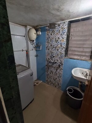 Bathroom in 1 BHK Apartment at Sai Baba Vihar Complex, Ghodbunder Road – for Rent