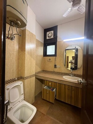 Bathroom in 2 BHK Builder Floor at Greater Kailash I – for Rent
