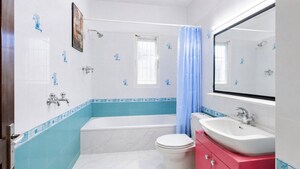 Bathroom in 2 BHK Builder Floor at Kailash Colony – for Rent
