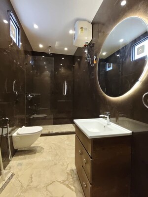 Bathroom in 1 BHK Builder Floor at Greater Kailash I – for Rent