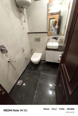 Bathroom in 2 BHK Builder Floor at Kalkaji – for Rent