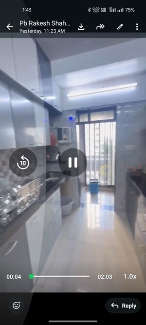 Kitchen in 3 BHK Apartment at DB Orchid Suburbia, Kandivali West – for Rent