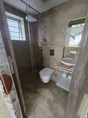 Bathroom in 3 BHK Apartment at Caosa Orchard, Sadashiva Nagar – for Rent