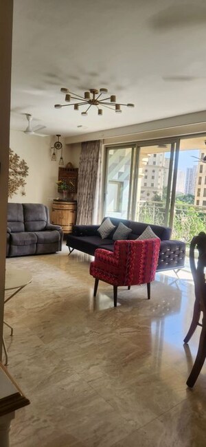 Living Room in 1 BHK Apartment at Raunak Bliss, Ghodbunder Road – for Rent