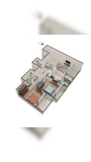 Floor Plan in 2 BHK Apartment at Baner Gaon – for Rent