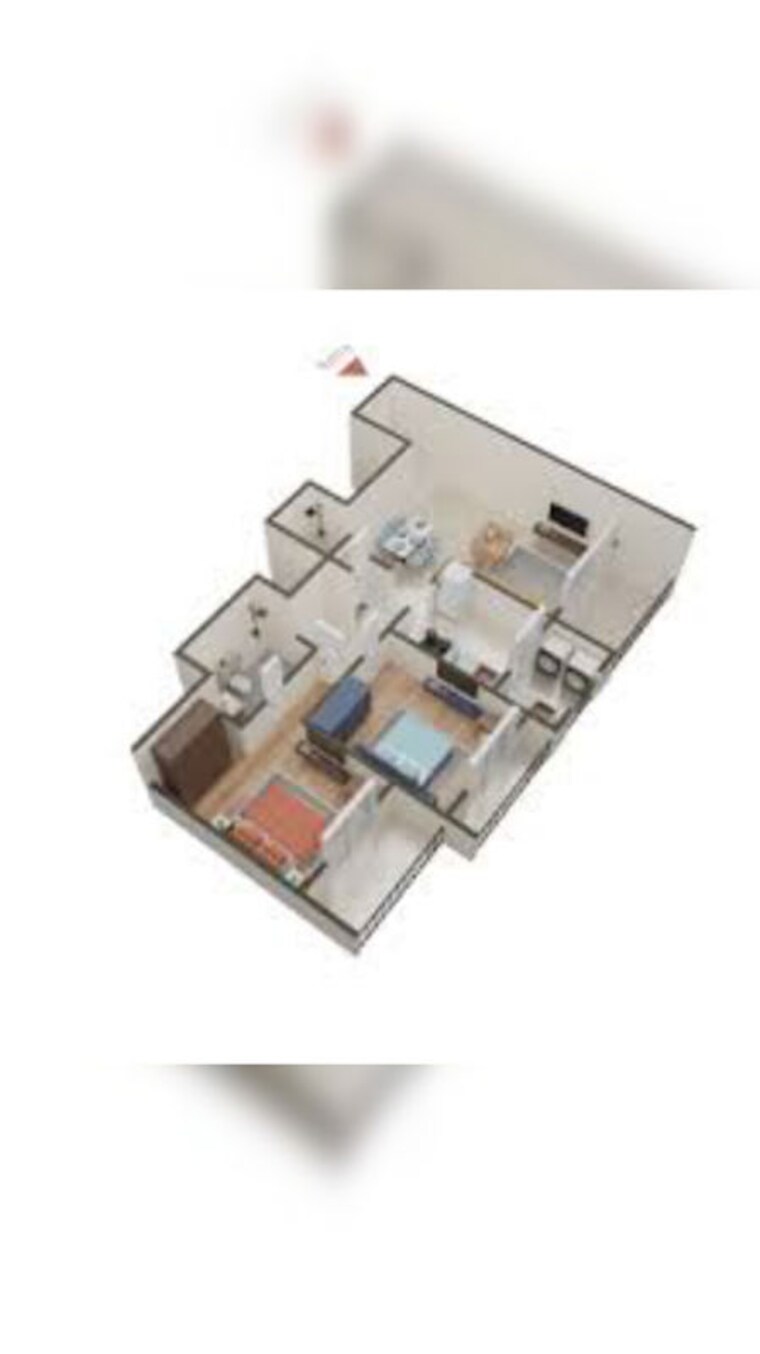 Floor Plan, baner gaon 2 Bedroom 875 Sq.Ft. Apartment In Baner Gaon Pune 10438446