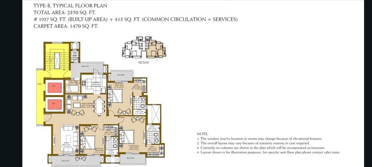 Master Plan, ats-picturesque-reprieves 4 Bedroom 2350 Sq.Ft. Apartment In Sector 152 Noida 10438483