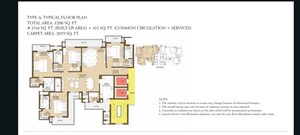 Floor Plan in 4 BHK Apartment at ATS Picturesque Reprieves, Sector 152 – for Sale