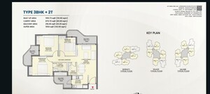 Floor Plan in 3 BHK Apartment at Eldeco Echoes Of Eden, Sector 22d Yamuna Expressway – for Sale