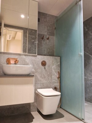 Bathroom in 3 BHK Apartment at NYSA Crosswind, Bhayli – for Sale