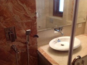 Bathroom in 3 BHK Builder Floor at Defence Colony – for Rent