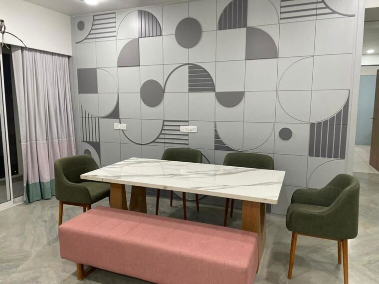 Dining area, siddhivinayak-highland 3 Bedroom 1280 Sq.Ft. Apartment In Bhayli Vadodara 10438901