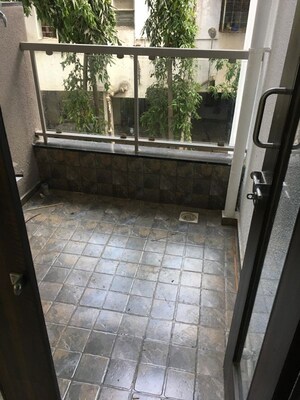 Balcony in 3 BHK Apartment at Belvalkar Kalpak CHS, Dahanukar Colony – for Rent