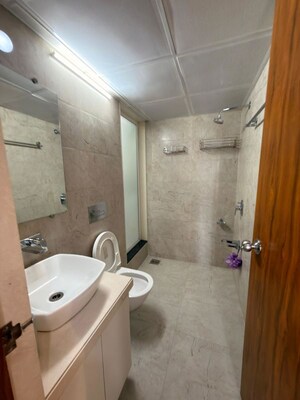 Bathroom in 1.5 BHK Apartment at Dosti West County, Balkum Pada – for Rent