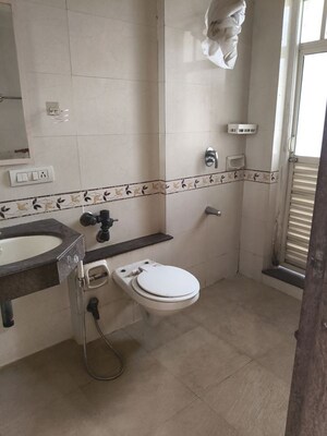 Bathroom in 2 BHK Apartment at Interface Building, Malad West – for Rent