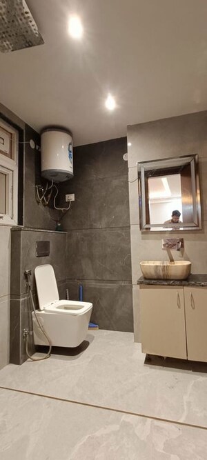 Bathroom in 3 BHK Apartment at Chattarpur – for Rent