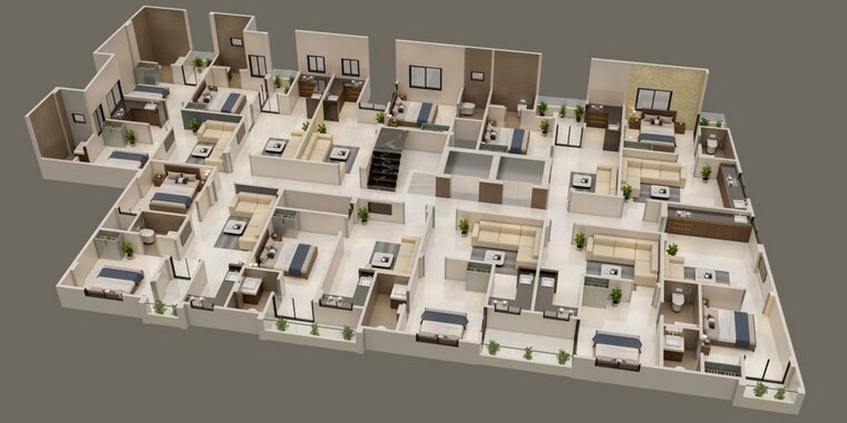 Floor Plan, electricity board area 2 Bedroom 730 Sq.Ft. Apartment In Electricity Board Area Kota 10440734