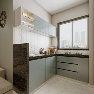 Kitchen in 2 BHK Apartment at Electricity Board Area – for Sale