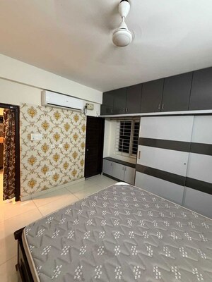 Bedroom in 3 BHK Apartment at Rajapushpa Atria, Gachibowli – for Rent