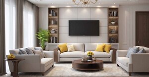 Living Room in 3 BHK Builder Floor at Kadarpur – for Sale