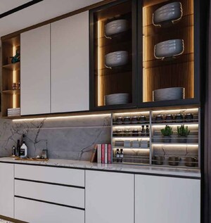 Kitchen in 3 BHK Builder Floor at Kadarpur – for Sale