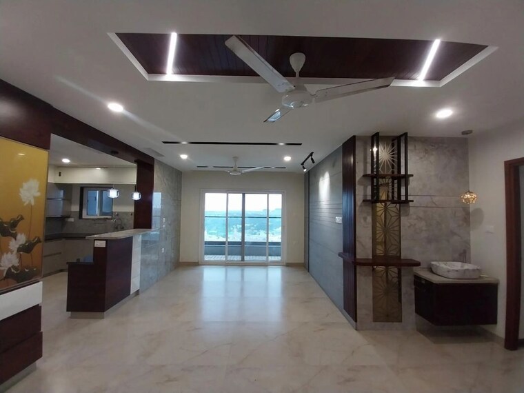 Living Room, bricks-skywoods 3 Bedroom 1980 Sq.Ft. Apartment In Tellapur Hyderabad 10440995