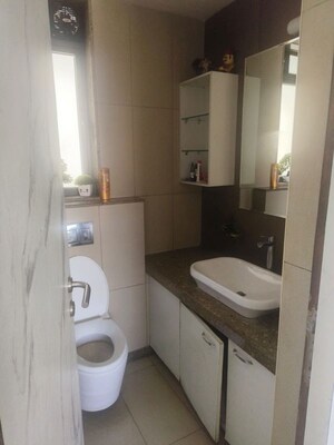 Bathroom in 3 BHK Apartment at Shapoorji Pallonji Vicinia, Powai – for Rent