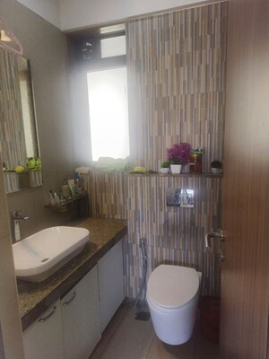 Bathroom in 3 BHK Apartment at Shapoorji Pallonji Vicinia, Powai – for Rent