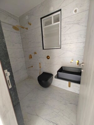 Bathroom in 3 BHK Apartment at Unique K Shire, Punawale – for Rent