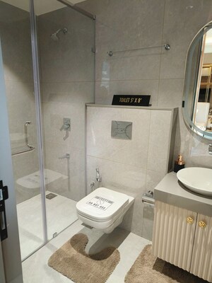 Washroom in 4 BHK Apartment at Courtyard Bellagio, Bhayli – for Sale