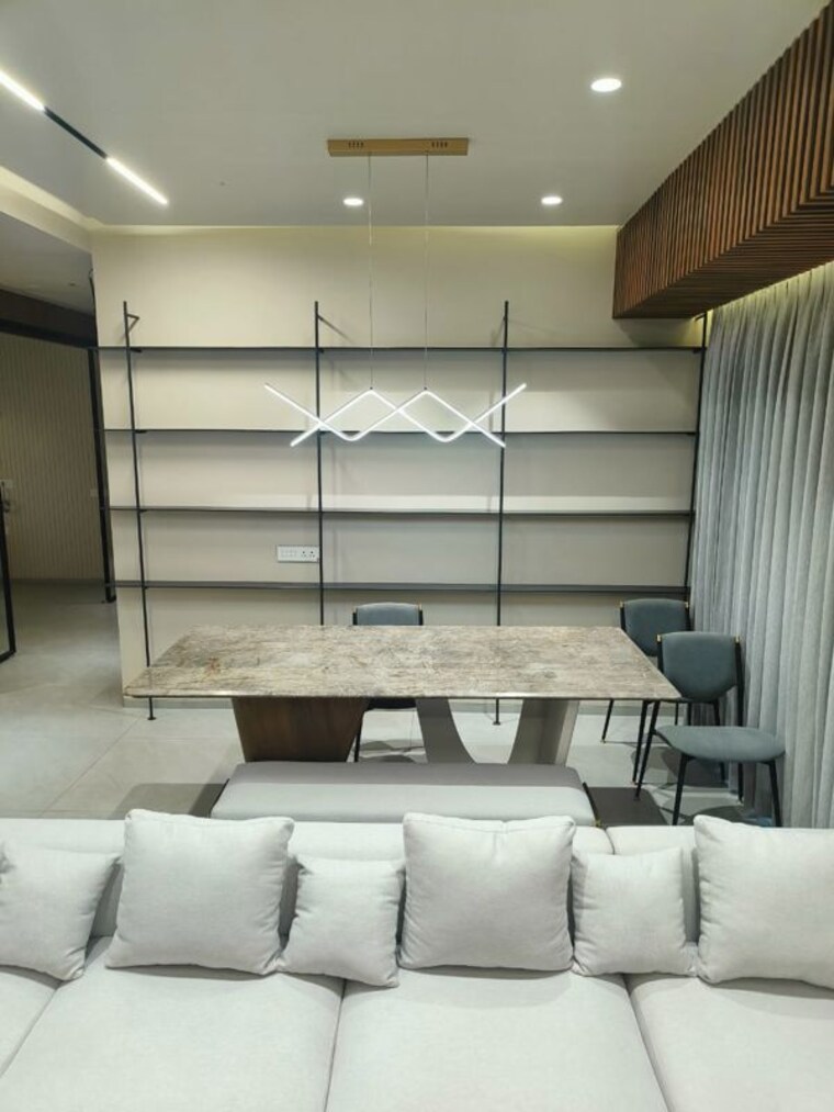 Living Room, kasper-genesis 4 Bedroom 1491 Sq.Ft. Apartment In Bhayli Vadodara 10442025