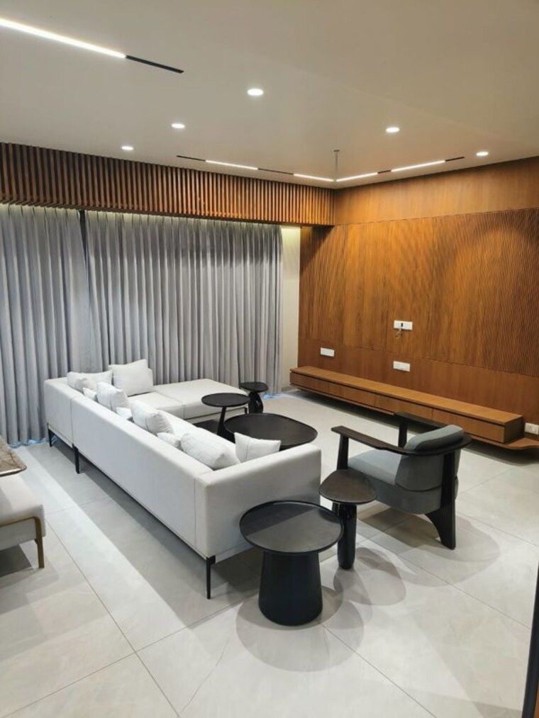 Living Room, kasper-genesis 4 Bedroom 1491 Sq.Ft. Apartment In Bhayli Vadodara 10442025