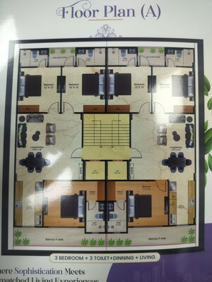 Floor Plan in  Builder Floor at BPTP Astaire Gardens, Sector 70a – for Sale