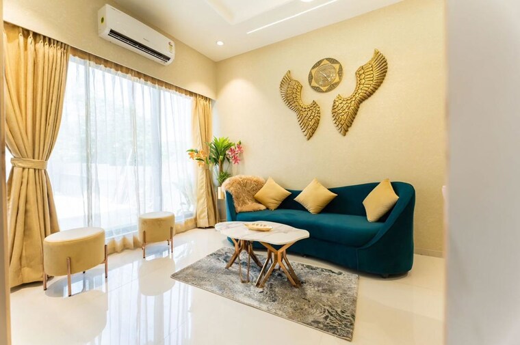 Living Room, ellora-rainbow-life 2 Bedroom 672 Sq.Ft. Apartment In Rohinjan Navi Mumbai 10442315