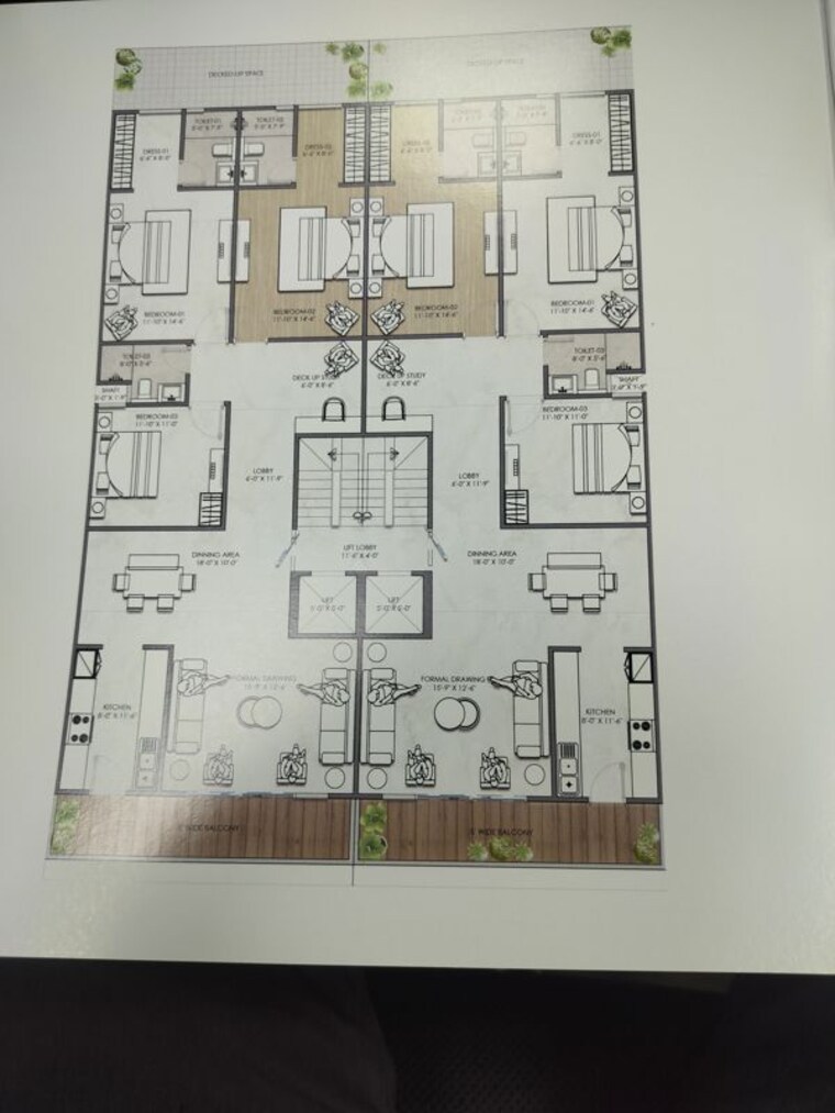 Floor Plan, emaar-urban-oasis  1850 Sq.Ft. Builder Floor In Sector 62 Gurgaon 10442480