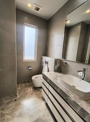 Bathroom in 3 BHK Apartment at Lodha The World Towers World One Tier 2, Worli – for Rent