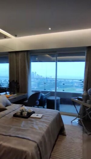 Living Room in 3 BHK Apartment at Lodha The World Towers World One Tier 2, Worli – for Rent