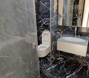 Bathroom in 3 BHK Apartment at Lodha The World Towers World One Tier 2, Worli – for Rent