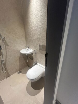 Bathroom in 3 BHK Apartment at Lodha The World Towers World One Tier 2, Worli – for Rent